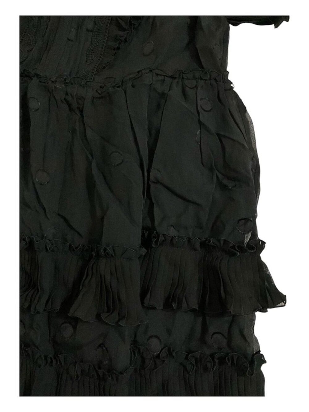 Kate Spade Silk Bakery Dot Devore Black Dress Women’s 2 NWT $498 MSRP - Picture 3 of 9